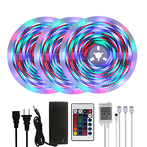 Bright RGBW LED Strip Lights 15M(3x5M) Waterproof RGBW Tiktok Lights 3510LEDs SMD 2835 with 24 Keys IR Remote Controller and 100-240V Adapter for Home Bedroom Kitchen TV Back Lights DIY Deco
Bright RGBW LED Strip Lights 15M(3x5M) Waterproof RGBW Tiktok Lights 3510LEDs SMD 2835 with 24 Keys IR Remote Controller and 100-240V Adapter for Home Bedroom Kitchen TV Back Lights DIY Deco