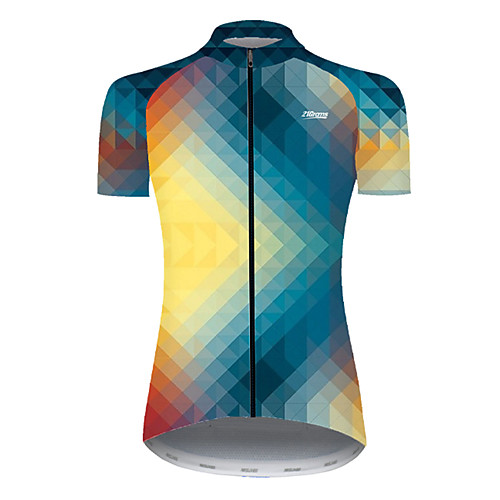 21Grams Women's Short Sleeve Cycling Jersey Summer Nylon Polyester BlueYellow Plaid Checkered Gradient 3D Bike Jersey Top Mountain Bike MTB Road Bike Cycling Ultraviolet Resistant Quick Dry
21Grams Women's Short Sleeve Cycling Jersey Summer Nylon Polyester BlueYellow Plaid Checkered Gradient 3D Bike Jersey Top Mountain Bike MTB Road Bike Cycling Ultraviolet Resistant Quick Dry
