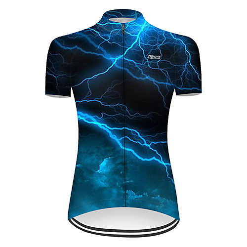 21Grams Women's Short Sleeve Cycling Jersey Summer Nylon Polyester Black / Blue Lightning Gradient 3D Bike Jersey Top Mountain Bike MTB Road Bike Cycling Ultraviolet Resistant Quick Dry Breathable
21Grams Women's Short Sleeve Cycling Jersey Summer Nylon Polyester Black / Blue Lightning Gradient 3D Bike Jersey Top Mountain Bike MTB Road Bike Cycling Ultraviolet Resistant Quick Dry Breathable