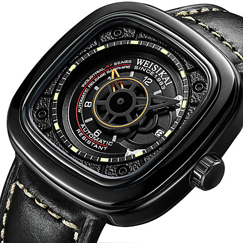 WEISIKAI Men's Mechanical Watch Automatic self-winding Modern Style Stylish PU Leather Black / Brown Water Resistant / Waterproof Calendar / date / day Hollow Engraving Analog Cool Big Face - White
WEISIKAI Men's Mechanical Watch Automatic self-winding Modern Style Stylish PU Leather Black / Brown Water Resistant / Waterproof Calendar / date / day Hollow Engraving Analog Cool Big Face - White