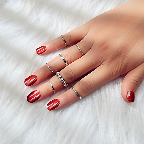 Women's Ring 7pcs Gold Silver Alloy Round Asian Elegant European Wedding Party Evening Jewelry Vertical / Gold bar Wearable
Women's Ring 7pcs Gold Silver Alloy Round Asian Elegant European Wedding Party Evening Jewelry Vertical / Gold bar Wearable