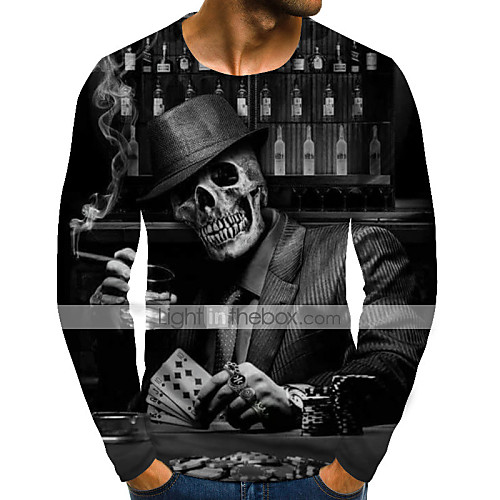 Men's T shirt Shirt Graphic Skull Plus Size Print Long Sleeve Daily Tops Streetwear Exaggerated Round Neck Rainbow
Men's T shirt Shirt Graphic Skull Plus Size Print Long Sleeve Daily Tops Streetwear Exaggerated Round Neck Rainbow