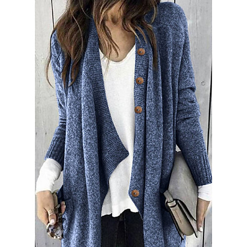 Women's Solid Colored Long Sleeve Cardigan Sweater Jumper, V Neck Black / Blue / Light gray XL / XXL / XXXL
Women's Solid Colored Long Sleeve Cardigan Sweater Jumper, V Neck Black / Blue / Light gray XL / XXL / XXXL