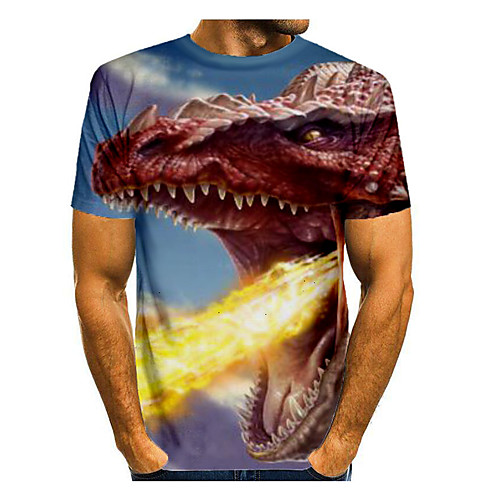 Men's T shirt Shirt Graphic Flame Animal Print Short Sleeve Daily Tops Basic Round Neck Blue
Men's T shirt Shirt Graphic Flame Animal Print Short Sleeve Daily Tops Basic Round Neck Blue