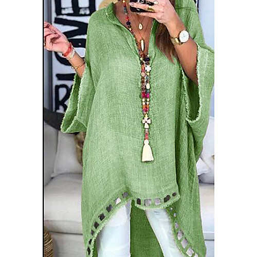 Women's Solid Colored Dusty Rose Fashion Hollow Shirt V Neck Blue / Blushing Pink / Khaki / Green / Light gray
Women's Solid Colored Dusty Rose Fashion Hollow Shirt V Neck Blue / Blushing Pink / Khaki / Green / Light gray