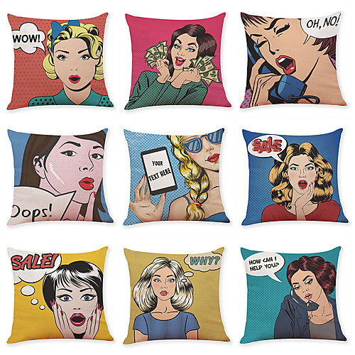 9 pcs Faux Linen Pillow Cover Pop Art Surprise Woman Faux Linen Pillow Case Car Pillow Cushion Sofa Pillow Pillow Office Nap Pillow Pillow
9 pcs Faux Linen Pillow Cover Pop Art Surprise Woman Faux Linen Pillow Case Car Pillow Cushion Sofa Pillow Pillow Office Nap Pillow Pillow