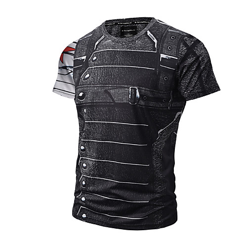 Men's T shirt Graphic Simulation Print Short Sleeve Daily Tops Active Punk & Gothic Black
Men's T shirt Graphic Simulation Print Short Sleeve Daily Tops Active Punk & Gothic Black