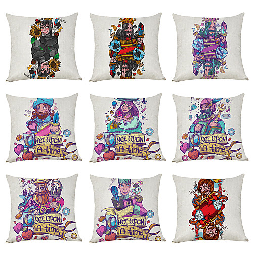 9 pcs Linen Pillow Cover, Poker Character Casual Modern Square Traditional Classic
9 pcs Linen Pillow Cover, Poker Character Casual Modern Square Traditional Classic