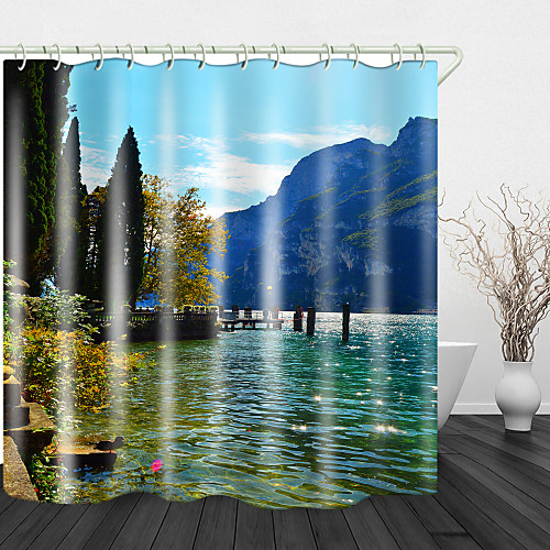 Beautiful View by the River Digital Print Waterproof Fabric Shower Curtain for Bathroom Home Decor Covered Bathtub Curtains Liner Includes with Hooks 72 Inch
Beautiful View by the River Digital Print Waterproof Fabric Shower Curtain for Bathroom Home Decor Covered Bathtub Curtains Liner Includes with Hooks 72 Inch
