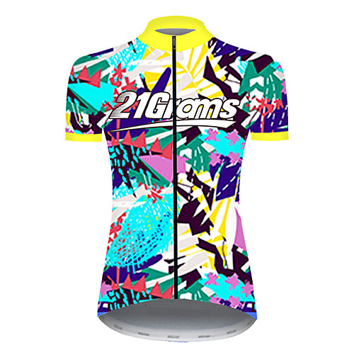 21Grams Women's Short Sleeve Cycling Jersey Summer Nylon Polyester BlueYellow Patchwork Floral Botanical Bike Jersey Top Mountain Bike MTB Road Bike Cycling Ultraviolet Resistant Quick Dry Breathable
21Grams Women's Short Sleeve Cycling Jersey Summer Nylon Polyester BlueYellow Patchwork Floral Botanical Bike Jersey Top Mountain Bike MTB Road Bike Cycling Ultraviolet Resistant Quick Dry Breathable