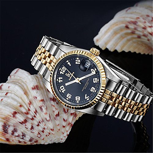 Men's Mechanical Watch Automatic self-winding Stainless Steel 30 m Water Resistant / Waterproof Calendar / date / day Day Date Analog Fashion Cool - Black / Silver BlackGloden WhiteGolden One Year
Men's Mechanical Watch Automatic self-winding Stainless Steel 30 m Water Resistant / Waterproof Calendar / date / day Day Date Analog Fashion Cool - Black / Silver BlackGloden WhiteGolden One Year
