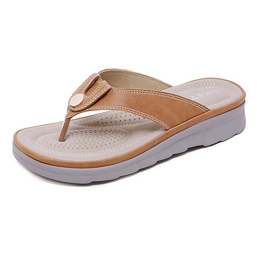 Women's Slippers & Flip-Flops Summer Flat Heel Open Toe Daily PU Almond / Black / Red
Women's Slippers & Flip-Flops Summer Flat Heel Open Toe Daily PU Almond / Black / Red