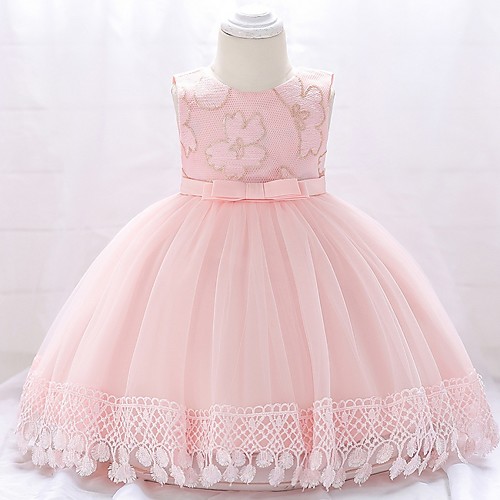 Princess / Ball Gown Knee Length Wedding / Party Flower Girl Dresses - Tulle Sleeveless Jewel Neck with Sash / Ribbon / Bow(s) / Embroidery
Princess / Ball Gown Knee Length Wedding / Party Flower Girl Dresses - Tulle Sleeveless Jewel Neck with Sash / Ribbon / Bow(s) / Embroidery