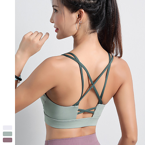 Women's Sports Bra Medium Support Strappy Removable Pad Fashion White Pink Green Yoga Fitness Running Top Sport Activewear Quick Dry Breathable Comfortable Freedom Stretchy / Wireless
Women's Sports Bra Medium Support Strappy Removable Pad Fashion White Pink Green Yoga Fitness Running Top Sport Activewear Quick Dry Breathable Comfortable Freedom Stretchy / Wireless