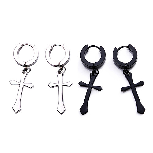 Women's Hanging Cross Earrings Cross Luxury Trendy Fashion Modern Cool Stainless Steel Earrings Jewelry Black / Silver For Gift Prom Date Street Festival
Women's Hanging Cross Earrings Cross Luxury Trendy Fashion Modern Cool Stainless Steel Earrings Jewelry Black / Silver For Gift Prom Date Street Festival