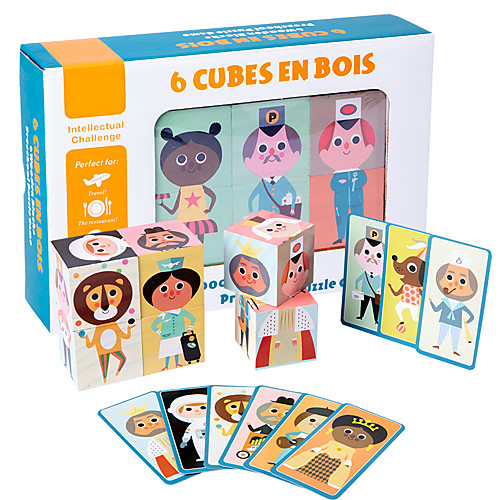 Wooden Puzzle Puzzle Cube Logic & Puzzle Toy Cartoon Creative Cartoon Characters Transformable Parent-Child Interaction Wooden 6 pcs Kid's Child's All Toy Gift
Wooden Puzzle Puzzle Cube Logic & Puzzle Toy Cartoon Creative Cartoon Characters Transformable Parent-Child Interaction Wooden 6 pcs Kid's Child's All Toy Gift