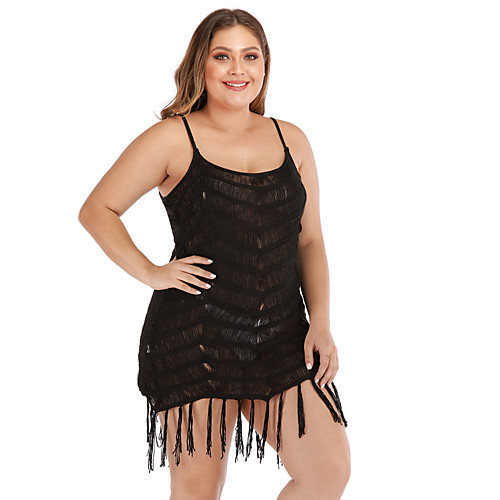 Women's Plus Size Strap Dress Knee Length Dress - Sleeveless Solid Color Summer Sexy Mumu 2020 Black XL XXL XXXL
Women's Plus Size Strap Dress Knee Length Dress - Sleeveless Solid Color Summer Sexy Mumu 2020 Black XL XXL XXXL