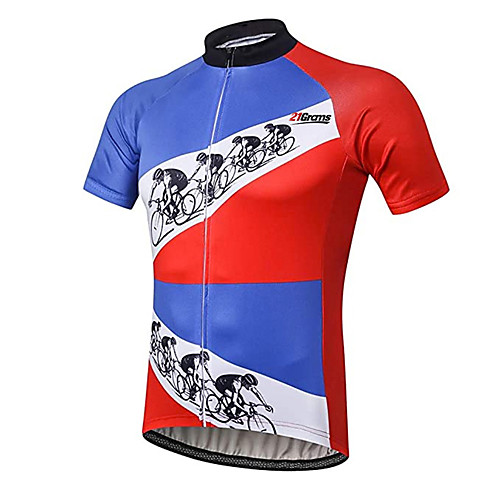 21Grams Men's Short Sleeve Cycling Jersey Summer Spandex Polyester RedBlue Patchwork Solid Color Geometic Bike Jersey Top Mountain Bike MTB Road Bike Cycling UV Resistant Quick Dry Breathable Sports
21Grams Men's Short Sleeve Cycling Jersey Summer Spandex Polyester RedBlue Patchwork Solid Color Geometic Bike Jersey Top Mountain Bike MTB Road Bike Cycling UV Resistant Quick Dry Breathable Sports