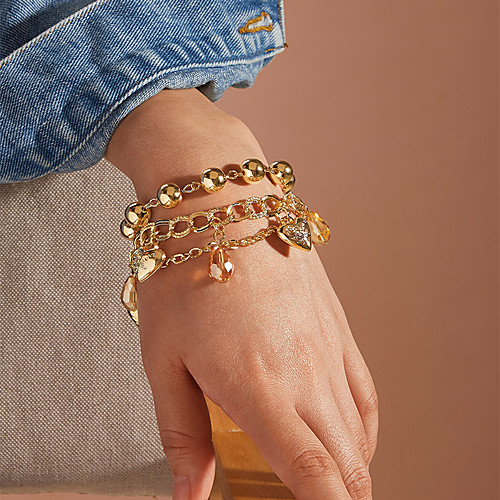 Women's Wrap Bracelet Vintage Bracelet Bracelet Layered Heart Classic Elegant Trendy Fashion Cute Alloy Bracelet Jewelry Gold For Party Evening Gift Date Beach Festival / Pendant Bracelet
Women's Wrap Bracelet Vintage Bracelet Bracelet Layered Heart Classic Elegant Trendy Fashion Cute Alloy Bracelet Jewelry Gold For Party Evening Gift Date Beach Festival / Pendant Bracelet