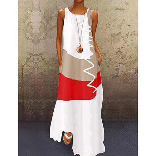 Women's A Line Dress Maxi long Dress Blue Khaki White Red Sleeveless Color Block Print Summer Round Neck Casual Holiday 2021 S M L XL XXL 3XL 4XL 5XL / Plus Size / Plus Size
Women's A Line Dress Maxi long Dress Blue Khaki White Red Sleeveless Color Block Print Summer Round Neck Casual Holiday 2021 S M L XL XXL 3XL 4XL 5XL / Plus Size / Plus Size