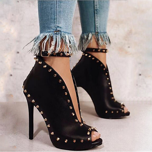 Women's Boots Summer Pumps Peep Toe Daily Rivet PU Booties / Ankle Boots Black
Women's Boots Summer Pumps Peep Toe Daily Rivet PU Booties / Ankle Boots Black