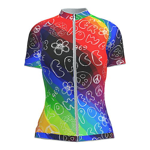 21Grams Women's Short Sleeve Cycling Jersey Nylon Polyester RedBlue Gradient Peace & Love Bike Jersey Top Mountain Bike MTB Road Bike Cycling Breathable Quick Dry Ultraviolet Resistant Sports
21Grams Women's Short Sleeve Cycling Jersey Nylon Polyester RedBlue Gradient Peace & Love Bike Jersey Top Mountain Bike MTB Road Bike Cycling Breathable Quick Dry Ultraviolet Resistant Sports