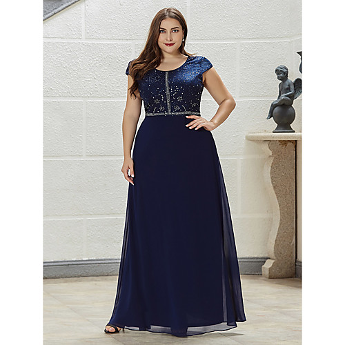 A-Line Mother of the Bride Dress Elegant Sparkle & Shine Jewel Neck Floor Length Chiffon Short Sleeve with Crystals 2021
A-Line Mother of the Bride Dress Elegant Sparkle & Shine Jewel Neck Floor Length Chiffon Short Sleeve with Crystals 2021