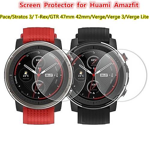 3 PCS Screen Protector for Amazfit Stratos 3/Pace/T-Rex/GTR 47mm 42mm/Verge/Verge 3/Verge Lite Watch Tempered Glass Transparent High Definition (HD) Scratch Proof/9H Hardness
3 PCS Screen Protector for Amazfit Stratos 3/Pace/T-Rex/GTR 47mm 42mm/Verge/Verge 3/Verge Lite Watch Tempered Glass Transparent High Definition (HD) Scratch Proof/9H Hardness