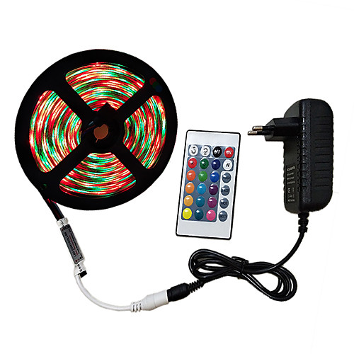 5m Light Sets RGB Strip Lights 300 LEDs 2835 SMD 8mm 1 24Keys Remote Controller 1 x 2A power adapter 1 set RGB Decorative 12 V 110-240 V
5m Light Sets RGB Strip Lights 300 LEDs 2835 SMD 8mm 1 24Keys Remote Controller 1 x 2A power adapter 1 set RGB Decorative 12 V 110-240 V