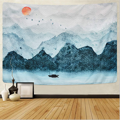 Chinese Ink Painting Style Wall Tapestry Art Decor Blanket Curtain Hanging Home Bedroom Living Room Decoration Landscape Mountain Sun
Chinese Ink Painting Style Wall Tapestry Art Decor Blanket Curtain Hanging Home Bedroom Living Room Decoration Landscape Mountain Sun