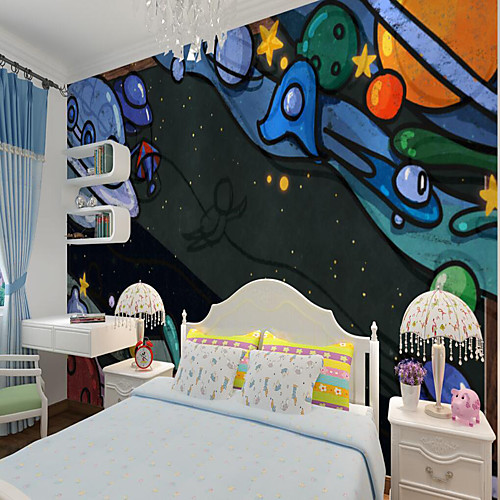 Nursery Mural Wallpaper Wall Sticker Covering Print Peel and Stick Removable Universe UFO Star Space Cartoon Home Décor Canvas
Nursery Mural Wallpaper Wall Sticker Covering Print Peel and Stick Removable Universe UFO Star Space Cartoon Home Décor Canvas