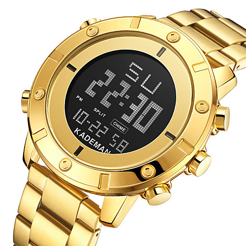 Men's Sport Watch Digital Modern Style Sporty Stainless Steel Water Resistant / Waterproof Calendar / date / day Alarm Clock Digital Analog - Digital Cool Big Face - Black Blue Gold
Men's Sport Watch Digital Modern Style Sporty Stainless Steel Water Resistant / Waterproof Calendar / date / day Alarm Clock Digital Analog - Digital Cool Big Face - Black Blue Gold