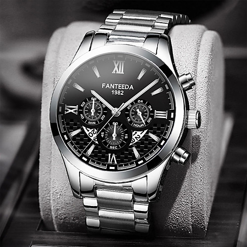 Men's Steel Band Watches Quartz Formal Style Stylish Stainless Steel Black / Silver / Gold Calendar / date / day Casual Watch Large Dial Analog Fashion Big Face - Black / Silver BlackGloden Black
Men's Steel Band Watches Quartz Formal Style Stylish Stainless Steel Black / Silver / Gold Calendar / date / day Casual Watch Large Dial Analog Fashion Big Face - Black / Silver BlackGloden Black