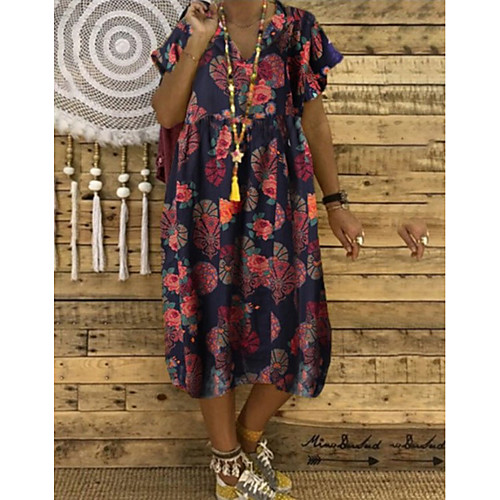 Women's A-Line Dress Midi Dress - Short Sleeves Floral Summer Casual 2020 Black M L XL XXL XXXL XXXXL XXXXXL
Women's A-Line Dress Midi Dress - Short Sleeves Floral Summer Casual 2020 Black M L XL XXL XXXL XXXXL XXXXXL