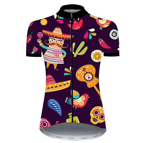 21Grams Women's Short Sleeve Cycling Jersey Nylon Polyester Black / Orange Skull Floral Botanical Funny Bike Jersey Top Mountain Bike MTB Road Bike Cycling Breathable Quick Dry Ultraviolet Resistant
21Grams Women's Short Sleeve Cycling Jersey Nylon Polyester Black / Orange Skull Floral Botanical Funny Bike Jersey Top Mountain Bike MTB Road Bike Cycling Breathable Quick Dry Ultraviolet Resistant