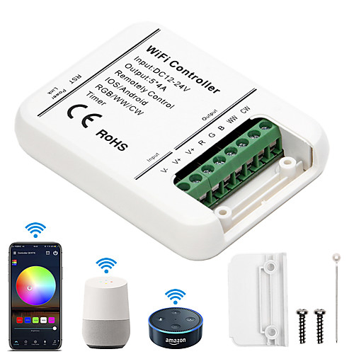 5 Way 5x4A Dual Color Temperature RGB/RGBW CCT Color Light Bar Led Controller Timing Music Wifi Controller 12-24 V Smart / WiFi / Party Controller for RGB LED Strip Light / for LED Strip light 1pc
5 Way 5x4A Dual Color Temperature RGB/RGBW CCT Color Light Bar Led Controller Timing Music Wifi Controller 12-24 V Smart / WiFi / Party Controller for RGB LED Strip Light / for LED Strip light 1pc
