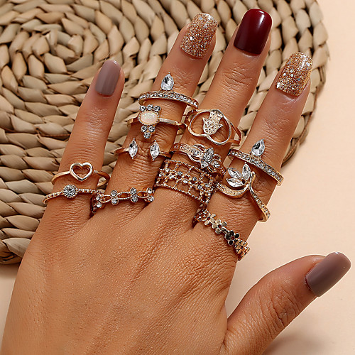 Women's Ring 12pcs Gold Imitation Diamond Alloy Pear Classic Elegant Trendy Party Evening Gift Jewelry Pear
Women's Ring 12pcs Gold Imitation Diamond Alloy Pear Classic Elegant Trendy Party Evening Gift Jewelry Pear