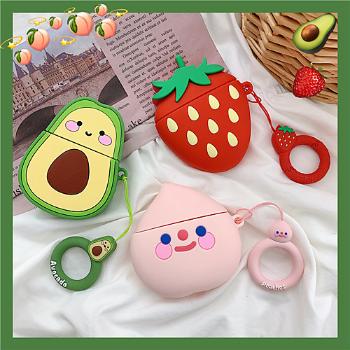For AirPods 2/1 Cute Soft Silicone Earphone Case For Apple Air Pods 2 Cartoon Strawberry Avocado Peach Cover With Hooks
For AirPods 2/1 Cute Soft Silicone Earphone Case For Apple Air Pods 2 Cartoon Strawberry Avocado Peach Cover With Hooks