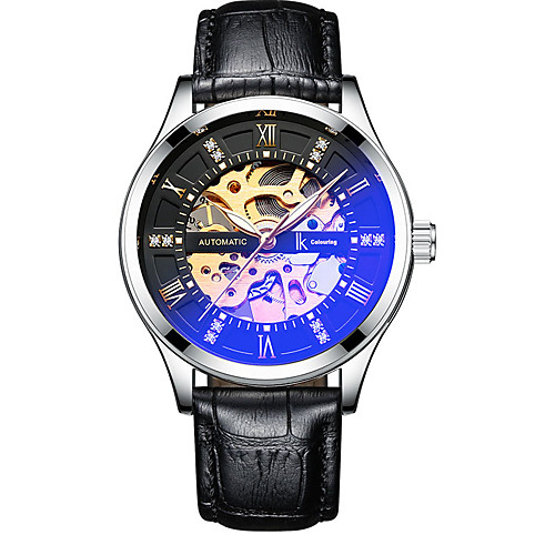 Men's Mechanical Watch Automatic self-winding Genuine Leather Black / Brown Water Resistant / Waterproof Noctilucent Analog Classic Casual - Golden / Brown Black Brown
Men's Mechanical Watch Automatic self-winding Genuine Leather Black / Brown Water Resistant / Waterproof Noctilucent Analog Classic Casual - Golden / Brown Black Brown