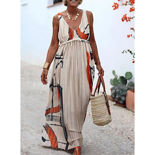 Women's A-Line Dress Maxi long Dress - Sleeveless Print Summer Casual 2020 White S M L XL
Women's A-Line Dress Maxi long Dress - Sleeveless Print Summer Casual 2020 White S M L XL