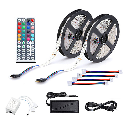 2x5M LED Light Strips RGB Tiktok Lights 150x5050 10mm 44Key IR Controller with 4 Connectors RGB Tiktok Lights Cuttable Self-adhesive
2x5M LED Light Strips RGB Tiktok Lights 150x5050 10mm 44Key IR Controller with 4 Connectors RGB Tiktok Lights Cuttable Self-adhesive