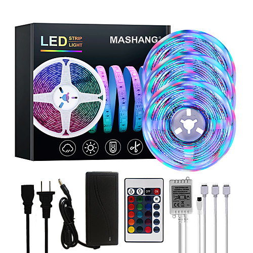 Bright RGBW LED Strip Lights 15M(3x5M) RGBW Tiktok Lights 3510LEDs SMD 2835 with 24 Keys IR Remote Controller and 100-240V Adapter for Home Bedroom Kitchen TV Back Lights DIY Deco
Bright RGBW LED Strip Lights 15M(3x5M) RGBW Tiktok Lights 3510LEDs SMD 2835 with 24 Keys IR Remote Controller and 100-240V Adapter for Home Bedroom Kitchen TV Back Lights DIY Deco