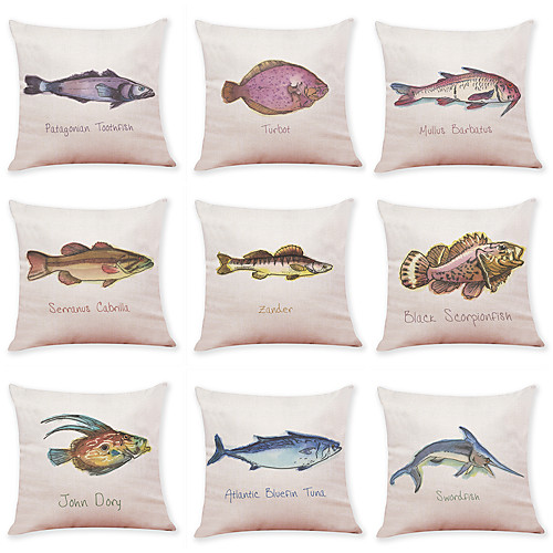 9 pcs Faux Linen Pillow Cover Creative Hand-painted Fish Faux Linen Pillow Case Car Pillow Cushion Sofa Pillow Pillow Office Nap Pillow
9 pcs Faux Linen Pillow Cover Creative Hand-painted Fish Faux Linen Pillow Case Car Pillow Cushion Sofa Pillow Pillow Office Nap Pillow