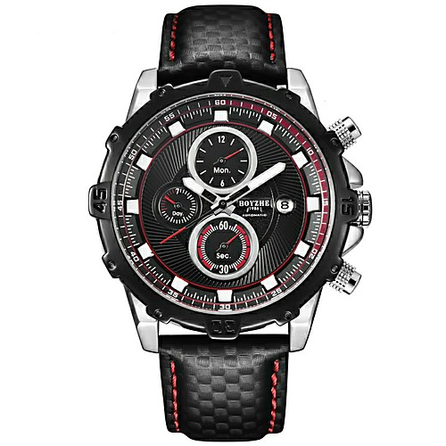 Men's Sport Watch Automatic self-winding Modern Style Sporty Stainless Steel Rubber Black 30 m Water Resistant / Waterproof Calendar / date / day Shock Resistant Analog Outdoor Cool - Black / Silver
Men's Sport Watch Automatic self-winding Modern Style Sporty Stainless Steel Rubber Black 30 m Water Resistant / Waterproof Calendar / date / day Shock Resistant Analog Outdoor Cool - Black / Silver