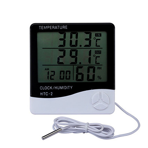 LCD Digital Temperature Humidity Meter Home Indoor Outdoor hygrometer thermometer Weather Station with Clock
LCD Digital Temperature Humidity Meter Home Indoor Outdoor hygrometer thermometer Weather Station with Clock
