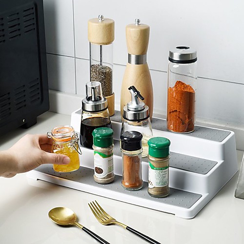 3-Tier Spice Rack Plastic Waterproof and Non Skid Multifunctional Shelf for Kitchen
3-Tier Spice Rack Plastic Waterproof and Non Skid Multifunctional Shelf for Kitchen