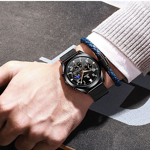 Men's Dress Watch Quartz Stainless Steel Black / Silver Water Resistant / Waterproof Analog Black Silver
Men's Dress Watch Quartz Stainless Steel Black / Silver Water Resistant / Waterproof Analog Black Silver