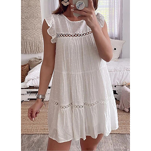 Women's A-Line Dress Knee Length Dress - Sleeveless Solid Color Summer Casual 2020 White S M L XL
Women's A-Line Dress Knee Length Dress - Sleeveless Solid Color Summer Casual 2020 White S M L XL