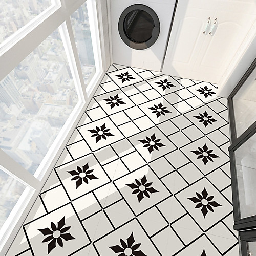 PVC antiskid twill printing black flower splicing paste bathroom bedroom living room DIY floor paste 4Pcs 3030cm
PVC antiskid twill printing black flower splicing paste bathroom bedroom living room DIY floor paste 4Pcs 3030cm