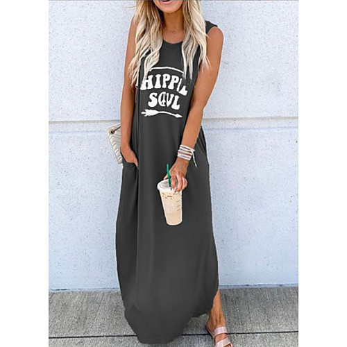 Women's Sundress Maxi long Dress Green Black Red Brown Sleeveless Letter Print Summer Round Neck Hot Casual 2021 S M L XL XXL 3XL
Women's Sundress Maxi long Dress Green Black Red Brown Sleeveless Letter Print Summer Round Neck Hot Casual 2021 S M L XL XXL 3XL